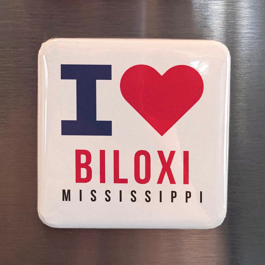 Biloxi Mississippi Magnet | Gulf Coast Gem | 2×2 | Made in Canada