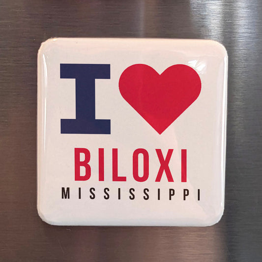 Biloxi Mississippi Magnet | Gulf Coast Gem | 2×2 | Made in Canada - PhiloPerse