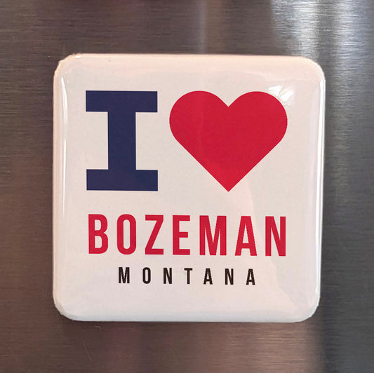 Bozeman Montana Magnet | Gateway to Yellowstone | 2×2 | Made in Canada - PhiloPerse