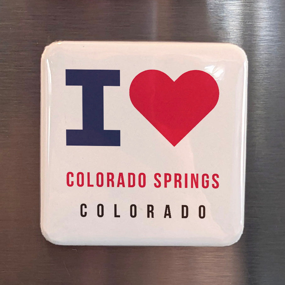 Colorado Springs Colorado Magnet | Pikes Peak City | 2×2 | Made in Canada