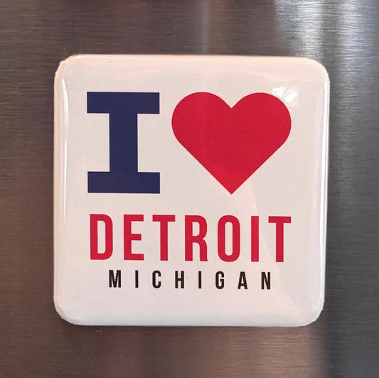 Detroit Michigan Magnet | Motor City | 2×2 | Made in Canada - PhiloPerse