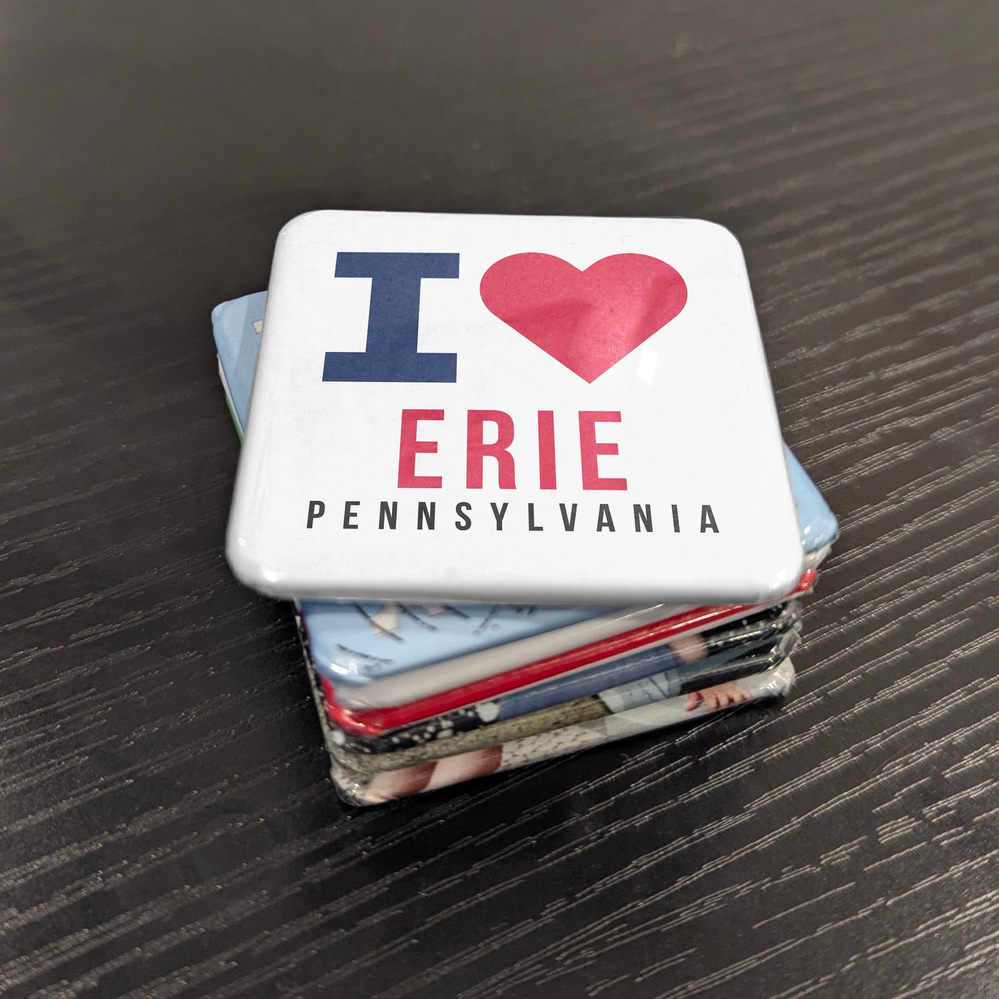 Erie Pennsylvania Magnet | Gem City of the Lakes | 2×2 | Made in Canada