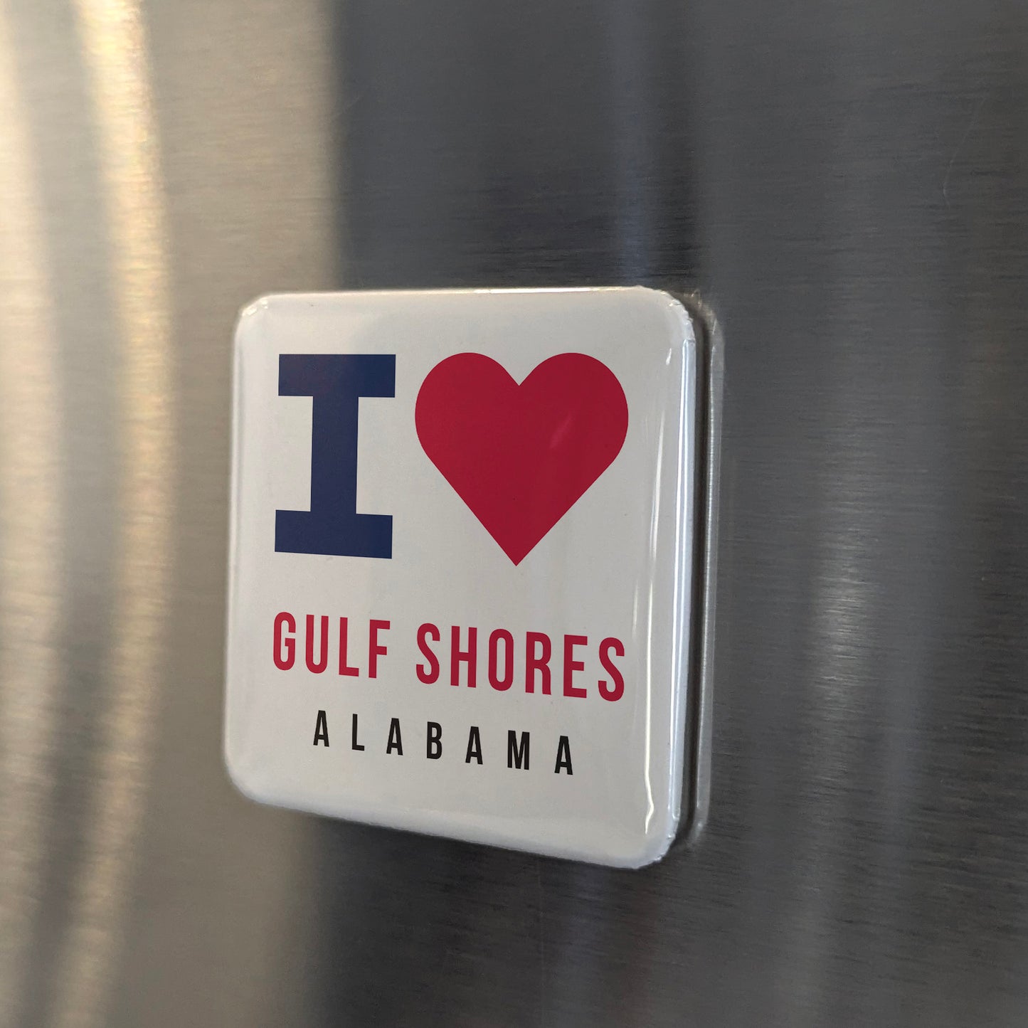 Gulf Shores Alabama Magnet | White Sand Beach Capital | 2×2 | Made in Canada