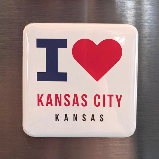 Kansas City Kansas Magnet | Heart of America | 2×2 | Made in Canada - PhiloPerse