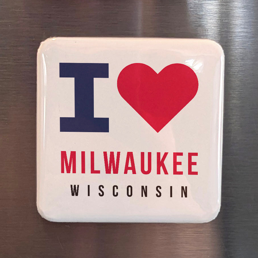 Milwaukee Wisconsin Magnet | Cream City | 2×2 | Made in Canada - PhiloPerse