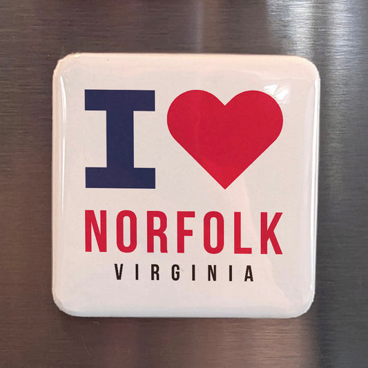Norfolk Virginia Magnet | Nautical City | 2×2 | Made in Canada - PhiloPerse
