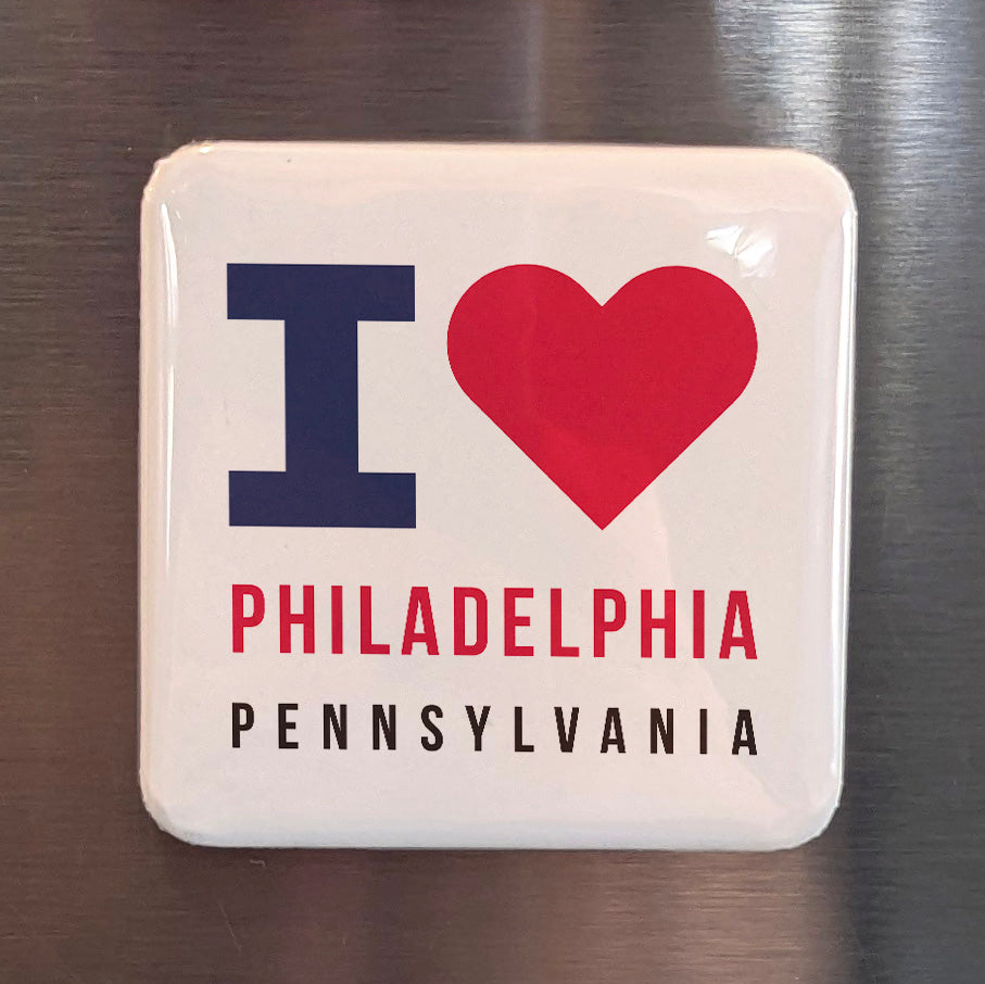 Philadelphia Pennsylvania Magnet | City of Brotherly Love | 2×2 | Made in Canada - PhiloPerse