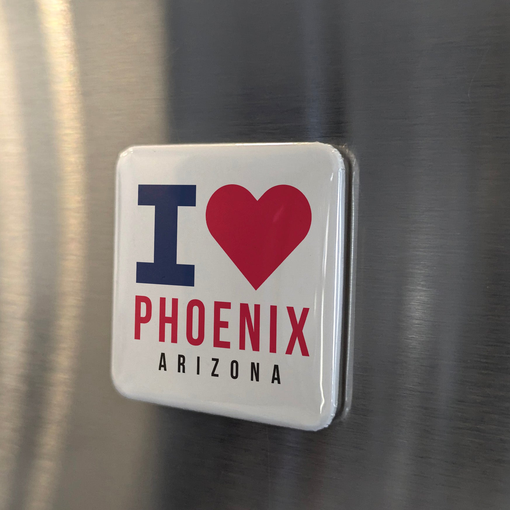 Phoenix Arizona Magnet | I Love Phoenix | 2×2 | Made in Canada - PhiloPerse