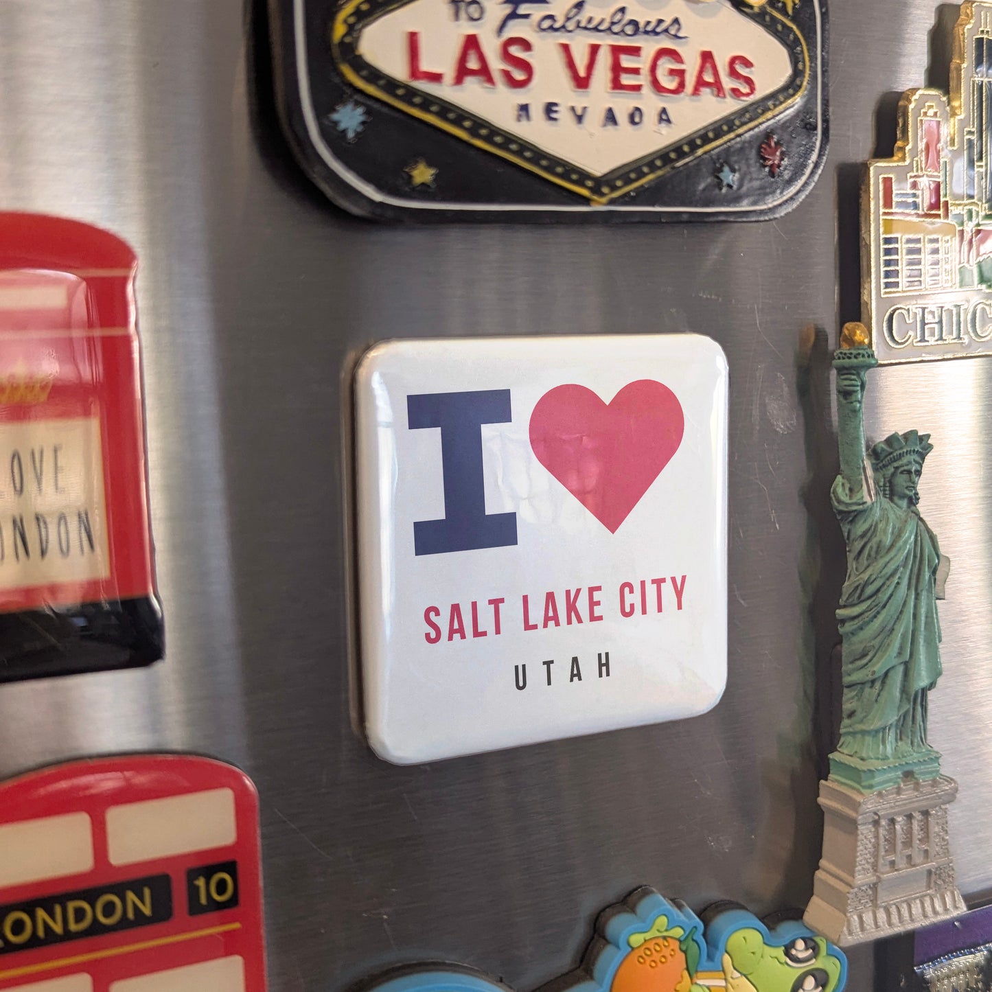 Salt Lake City Utah Magnet | Crossroads of the West | 2×2 | Made in Canada - PhiloPerse