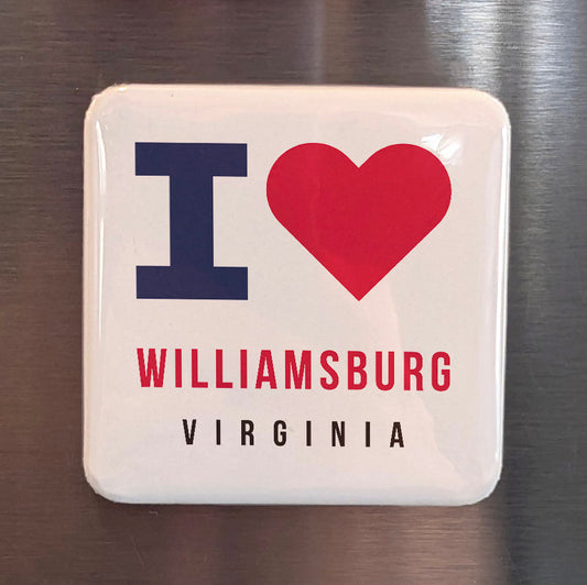 Williamsburg Virginia Magnet | America's Historic Triangle | 2×2 | Made in Canada - PhiloPerse