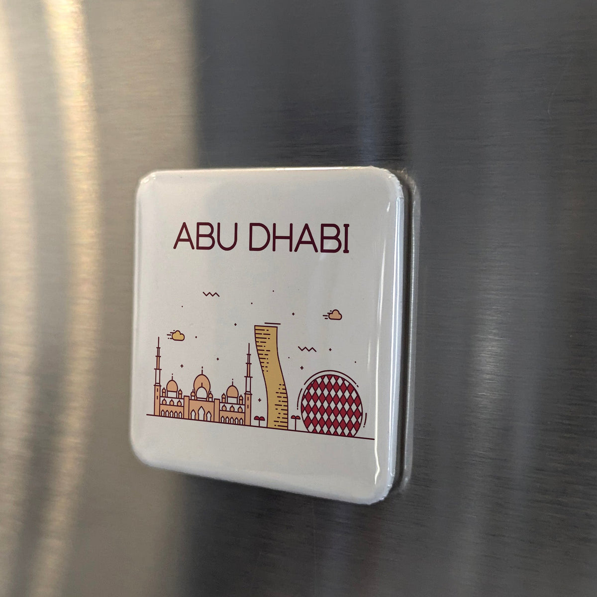 Abu Dhabi UAE Asia Magnet | Capital of the Emirates on the Persian Gulf | 2x2 | Made in Canada