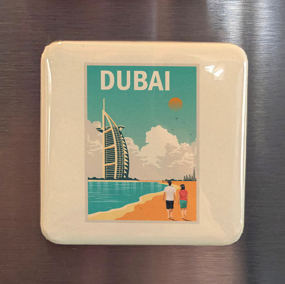 Dubai UAE Asia Magnet | Jumeirah Beach of the Pearl of the Persian Gulf | 2x2 | Made in Canada