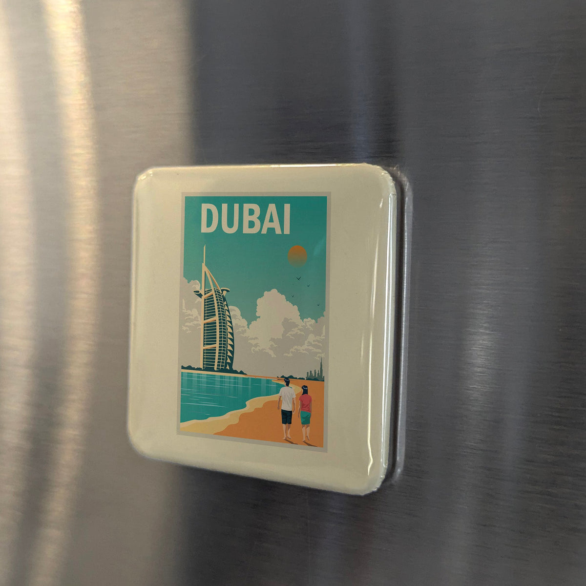 Dubai UAE Asia Magnet | Jumeirah Beach of the Pearl of the Persian Gulf | 2x2 | Made in Canada