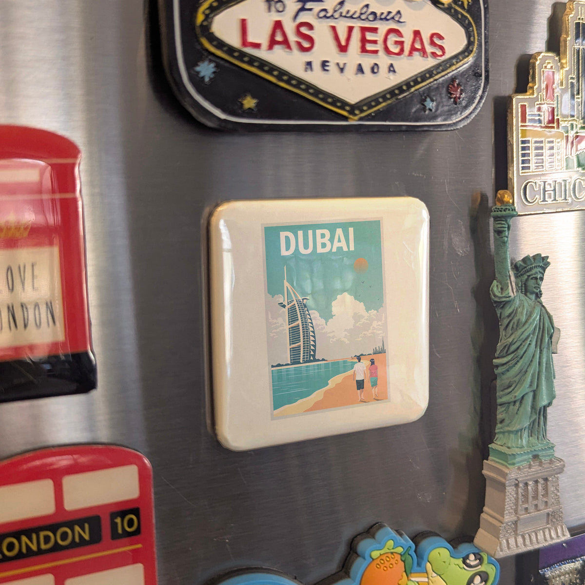 Dubai UAE Asia Magnet | Jumeirah Beach of the Pearl of the Persian Gulf | 2x2 | Made in Canada