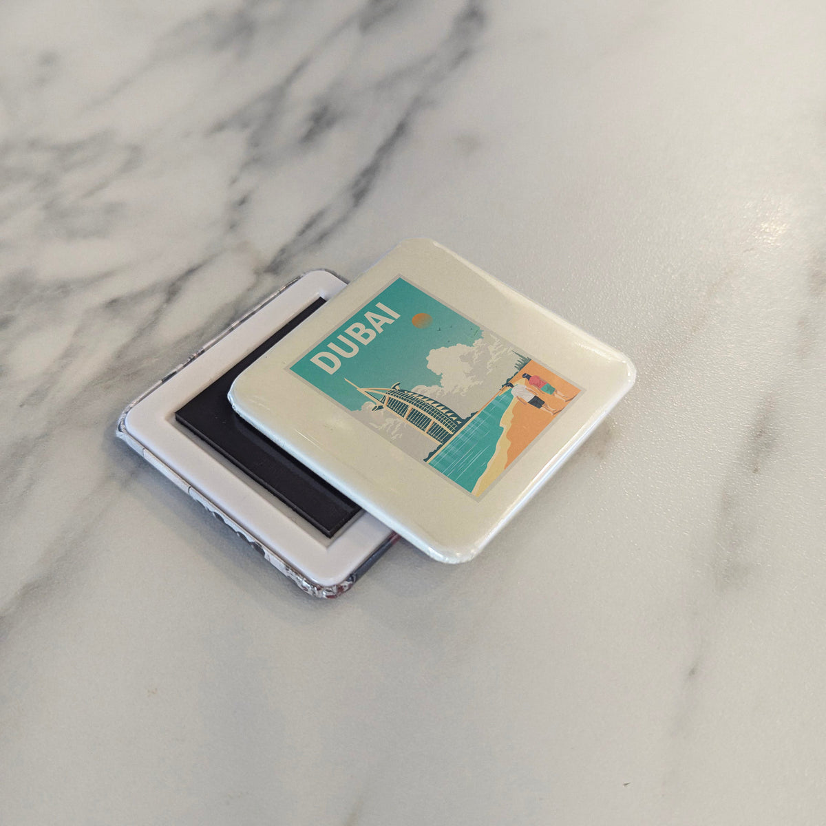 Dubai UAE Asia Magnet | Jumeirah Beach of the Pearl of the Persian Gulf | 2x2 | Made in Canada