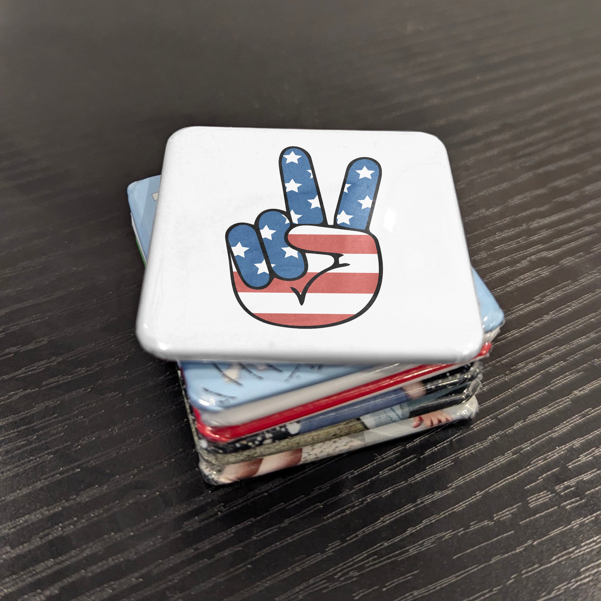 USA Magnet | American Flag Victory Sign | 2×2 | Made in Canada - PhiloPerse