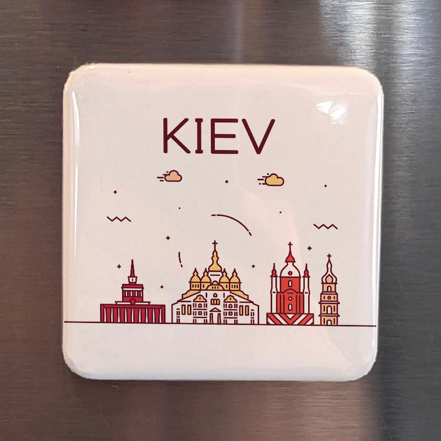 Kyiv Ukraine Magnet | Mother of Slavic Cities and the Golden Domes of the Dnipro | 2x2 | Made in Canada