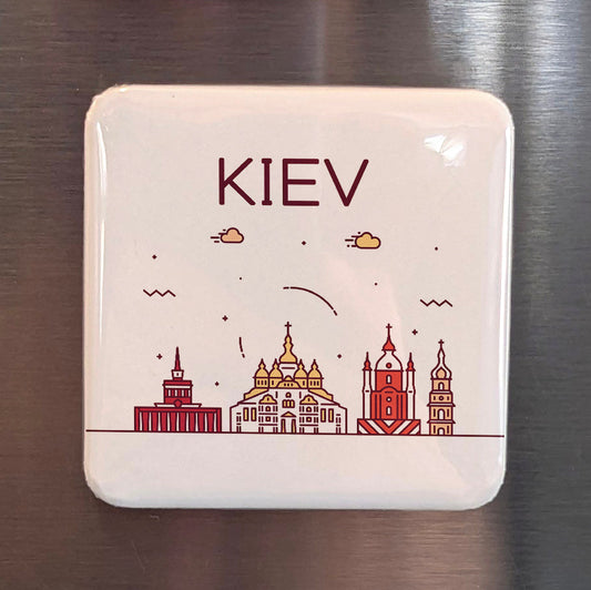Kyiv Ukraine Magnet | Mother of Slavic Cities and the Golden Domes of the Dnipro | 2x2 | Made in Canada - PhiloPerse