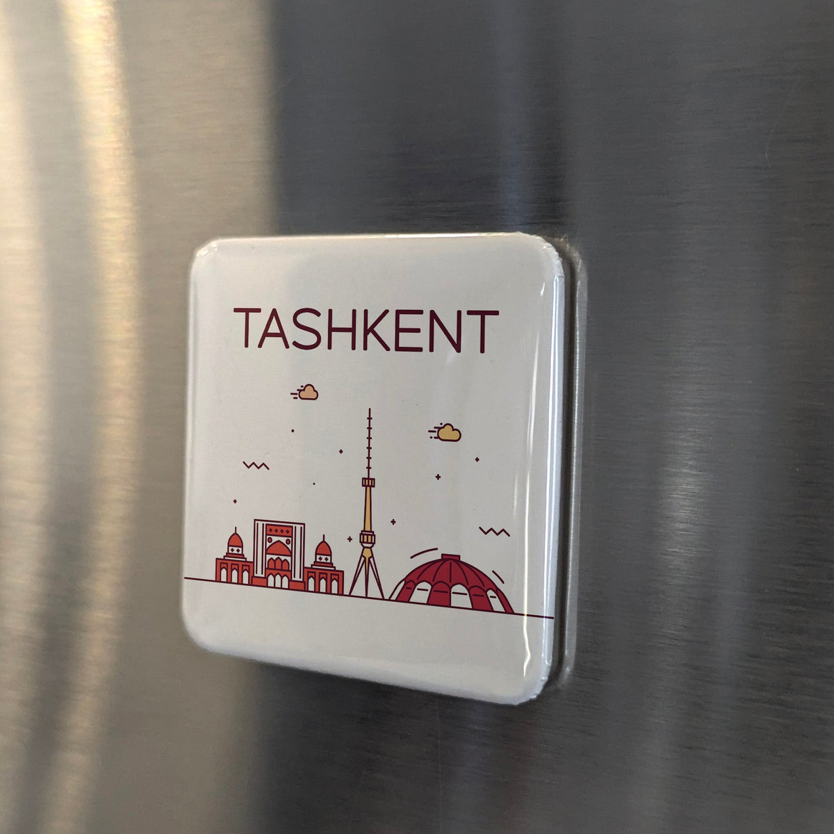 Tashkent Uzbekistan Asia Magnet | Heart of the Silk Road on the Chirchiq River | 2x2 | Made in Canada