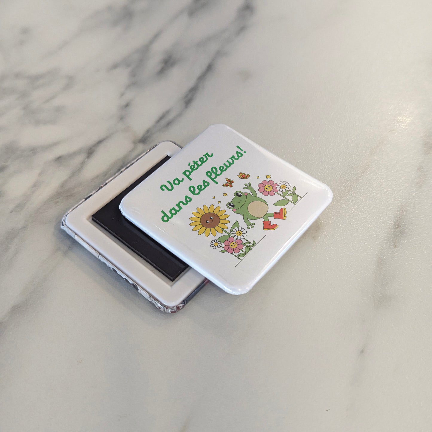 Va péter dans les fleurs! Fridge Magnet - PhiloPerse