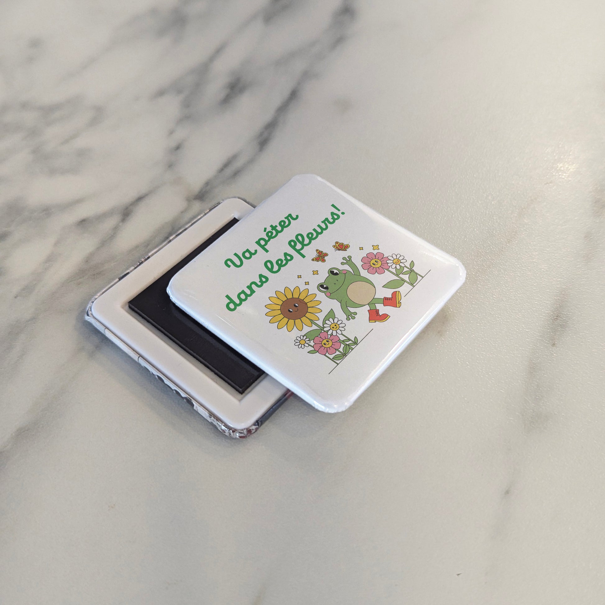 Va péter dans les fleurs! Fridge Magnet - PhiloPerse