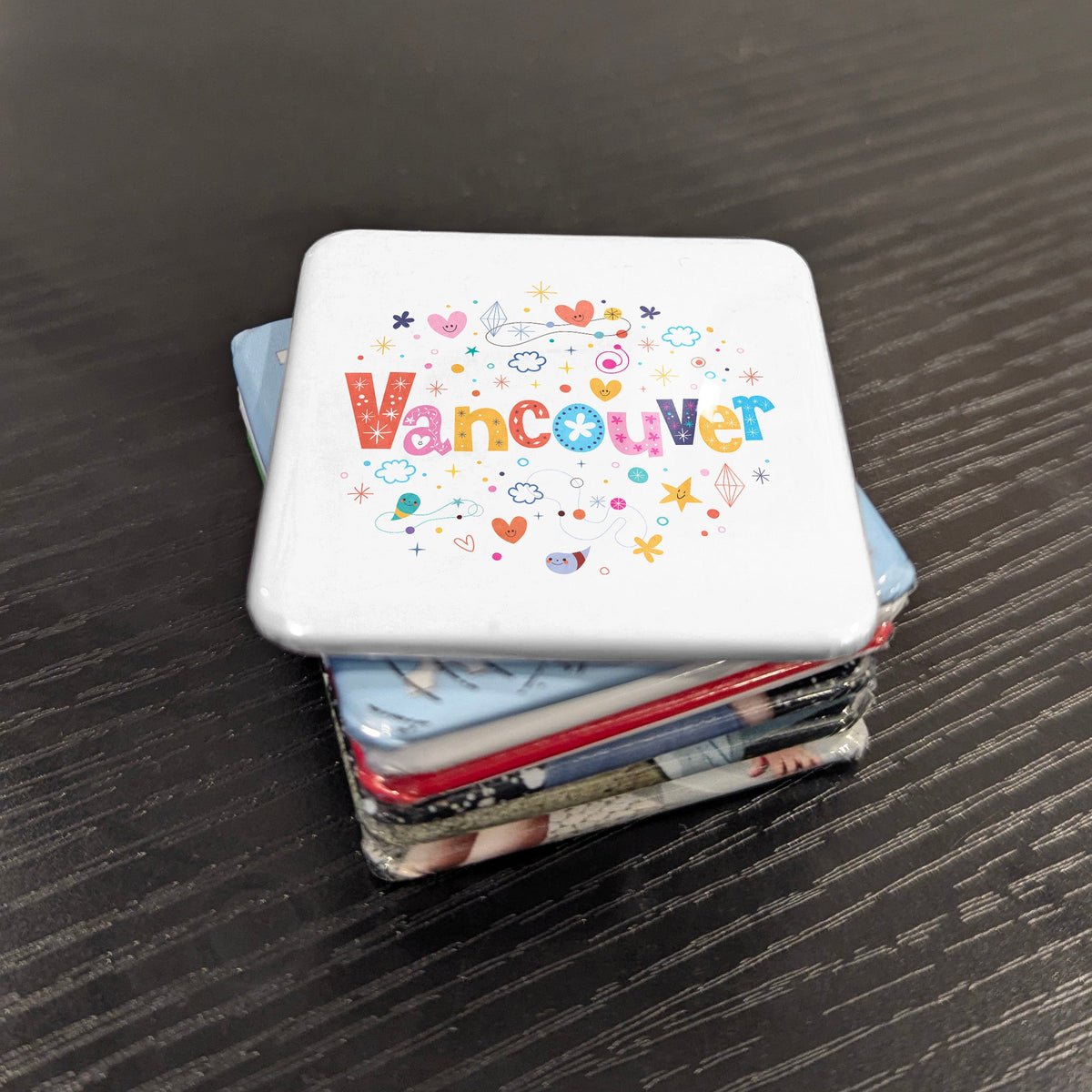 Vancouver British Columbia Magnet | Mountains Ocean and Stanley Park | 2x2 | Made in Canada - PhiloPerse