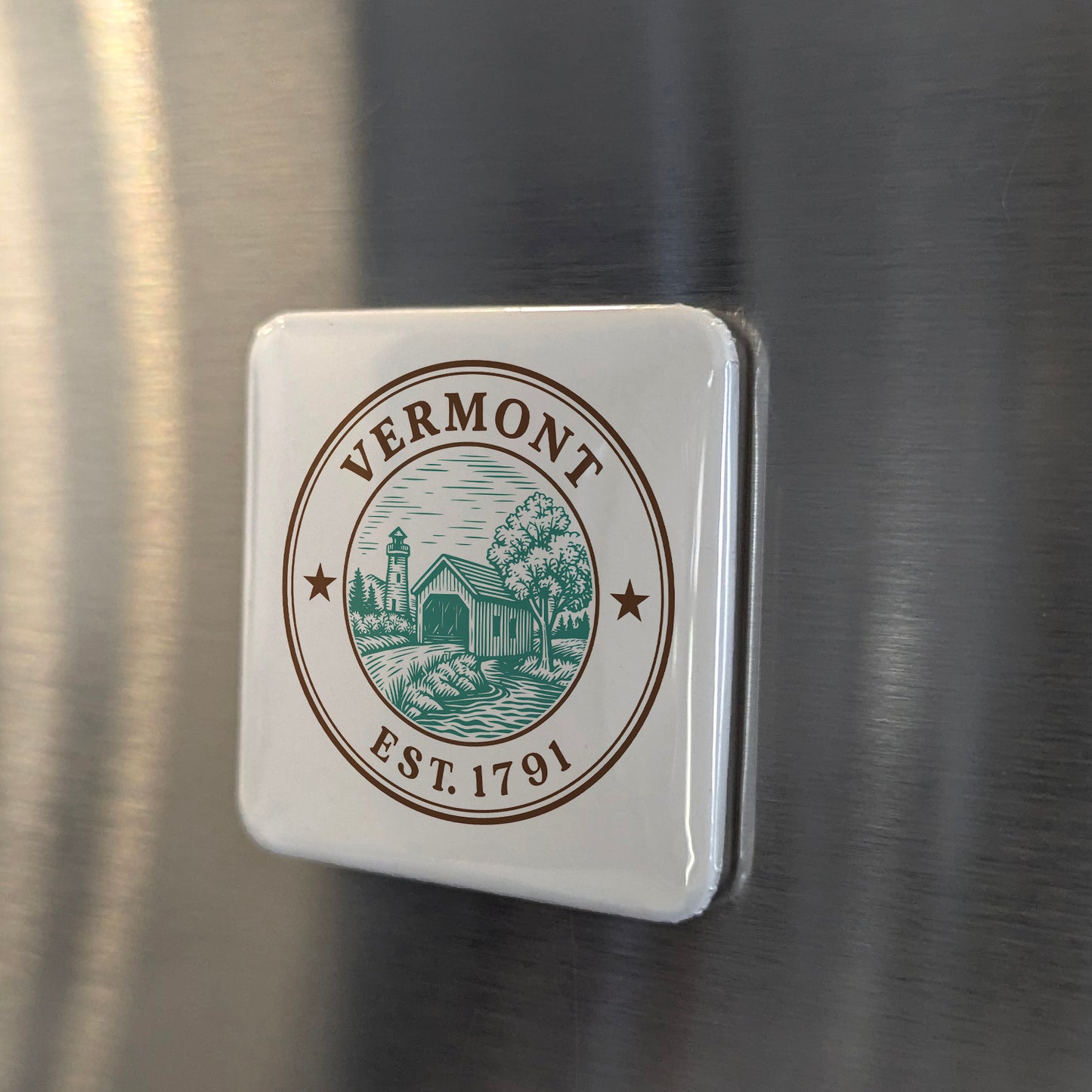 Vermont Magnet | The Green Mountain State | 2×2 | Made in Canada - PhiloPerse