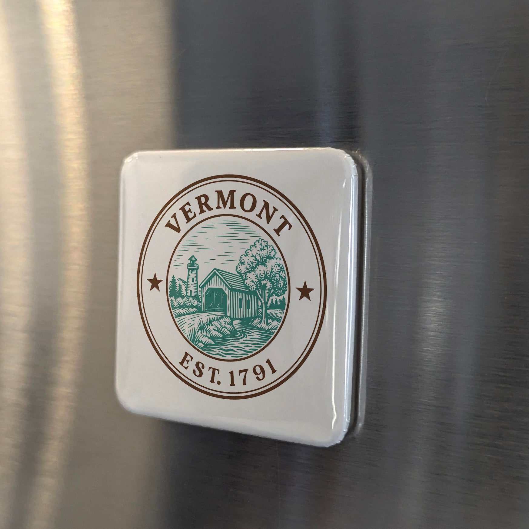 Vermont Magnet | The Green Mountain State | 2×2 | Made in Canada - PhiloPerse
