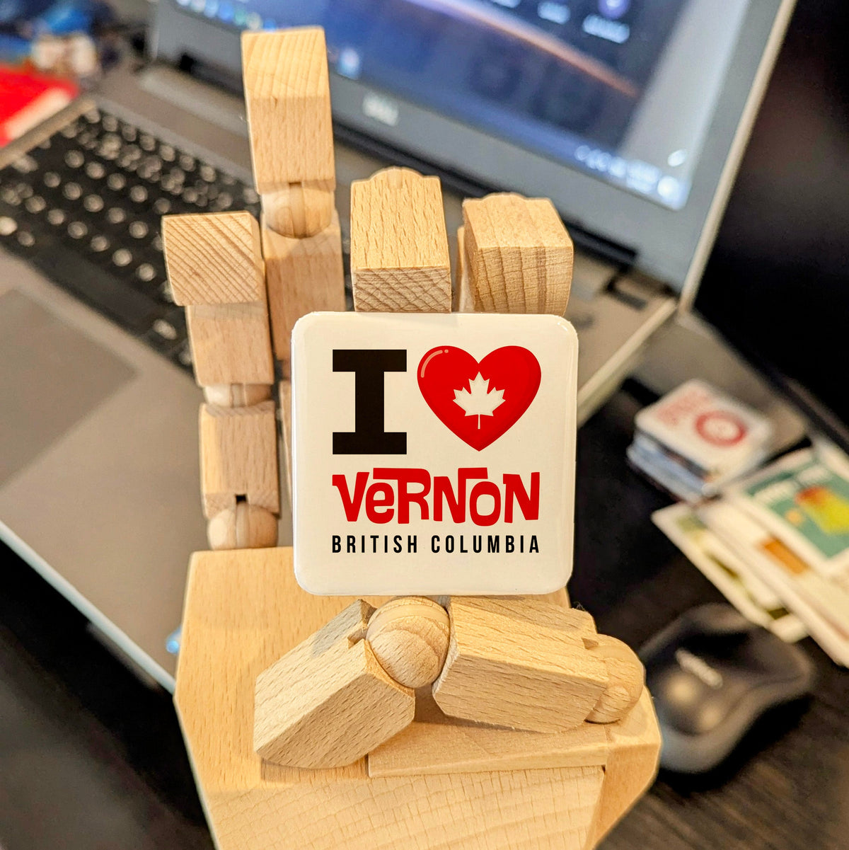 Vernon British Columbia Magnet | North Okanagan Lake District | 2x2 | Made in Canada - PhiloPerse