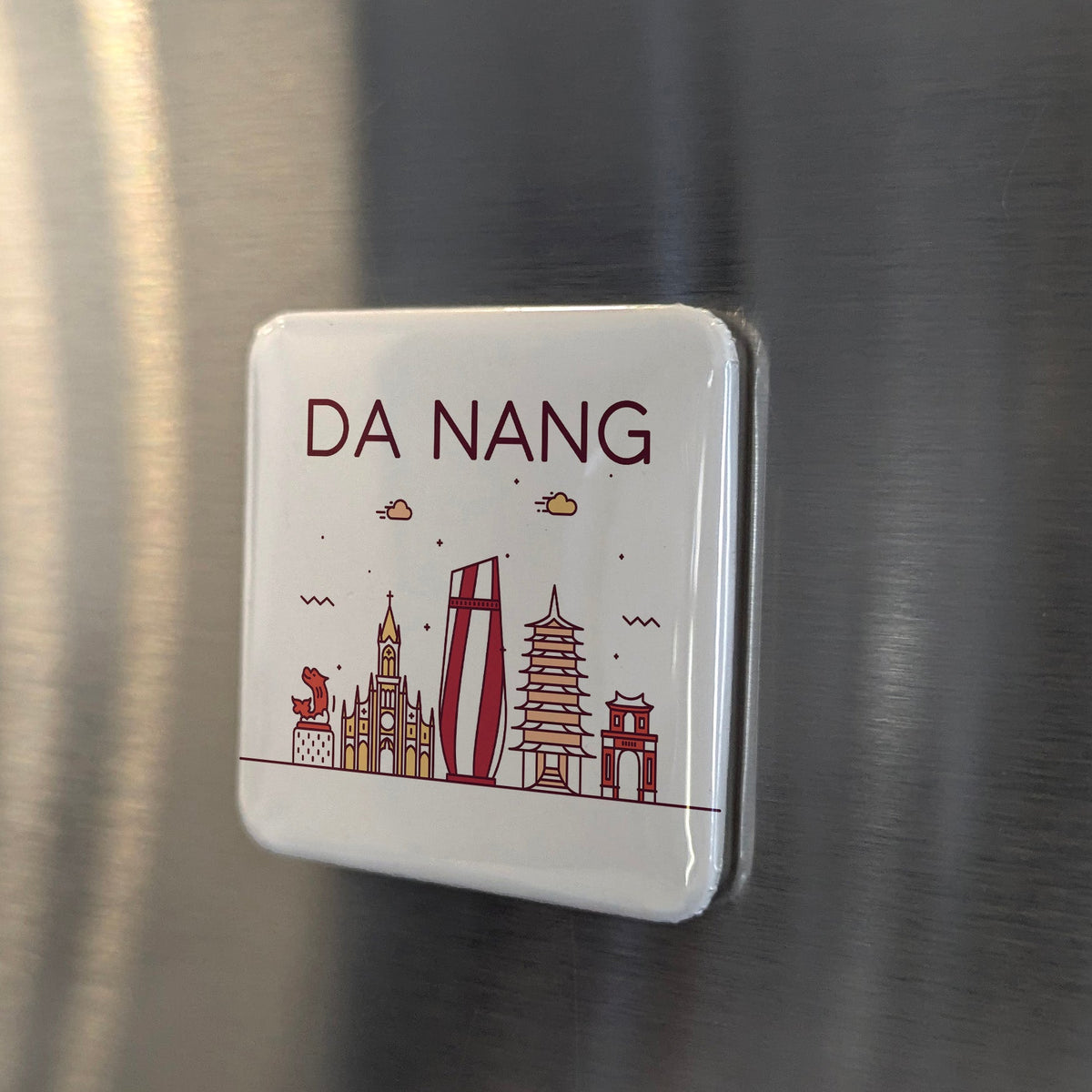 Da Nang Vietnam Asia Magnet | City of Bridges on the Han River of Central Vietnam | 2x2 | Made in Canada