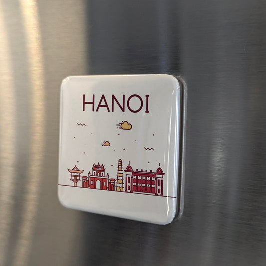 Hanoi Vietnam Asia Magnet | Thousand Year Capital on the Red River of the Dragon | 2x2 | Made in Canada - PhiloPerse