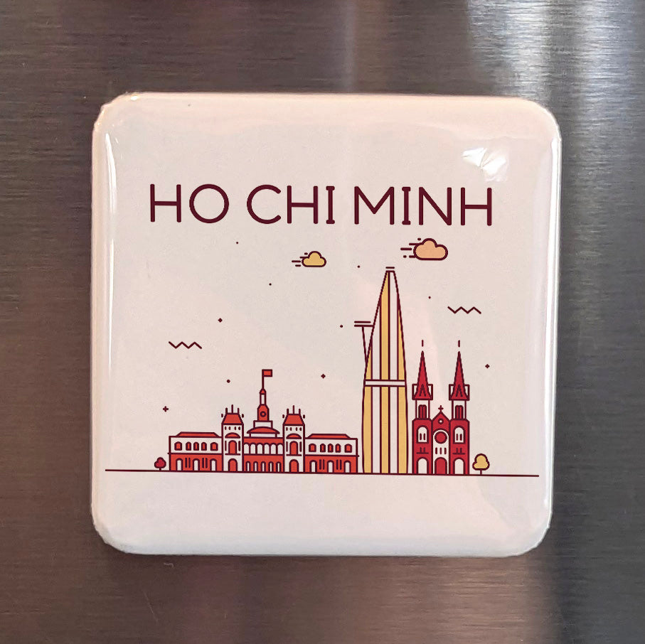 Ho Chi Minh City Vietnam Asia Magnet | Saigon Pearl of the Mekong Delta | 2x2 | Made in Canada