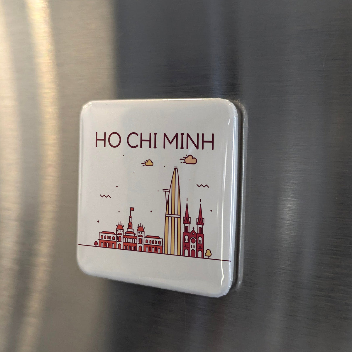 Ho Chi Minh City Vietnam Asia Magnet | Saigon Pearl of the Mekong Delta | 2x2 | Made in Canada