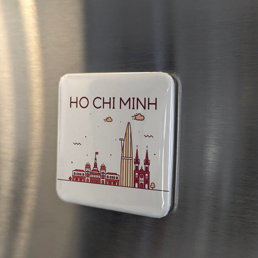Ho Chi Minh City Vietnam Asia Magnet | Saigon Pearl of the Mekong Delta | 2x2 | Made in Canada - PhiloPerse