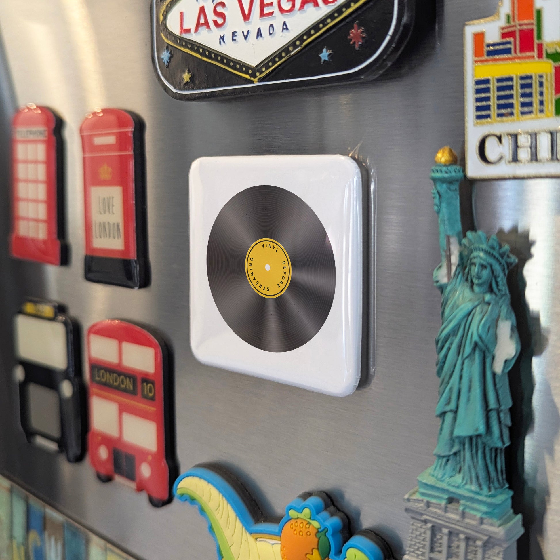 Vinyl Before Streaming Fridge Magnet - PhiloPerse