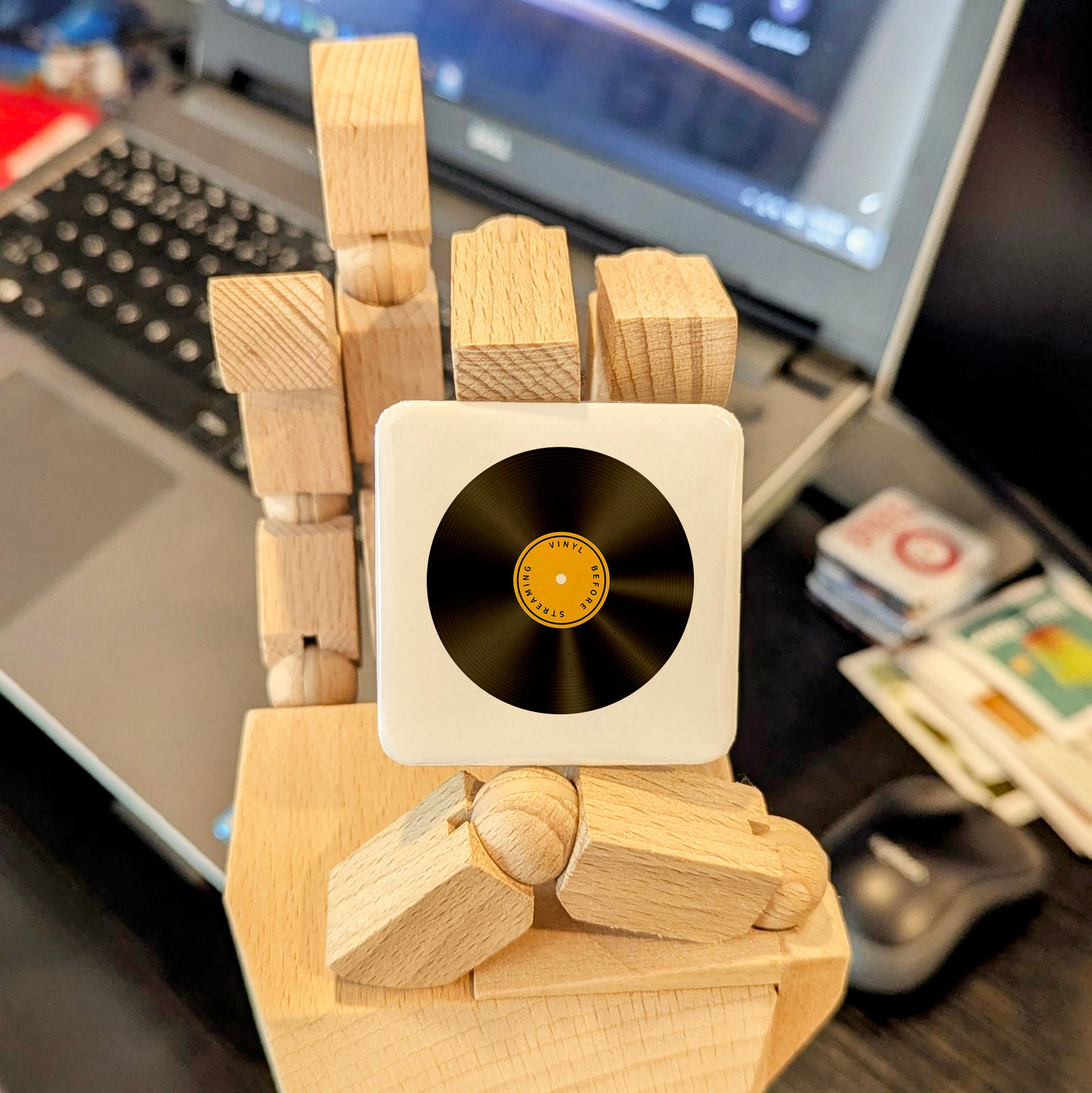 Vinyl Before Streaming Fridge Magnet - PhiloPerse