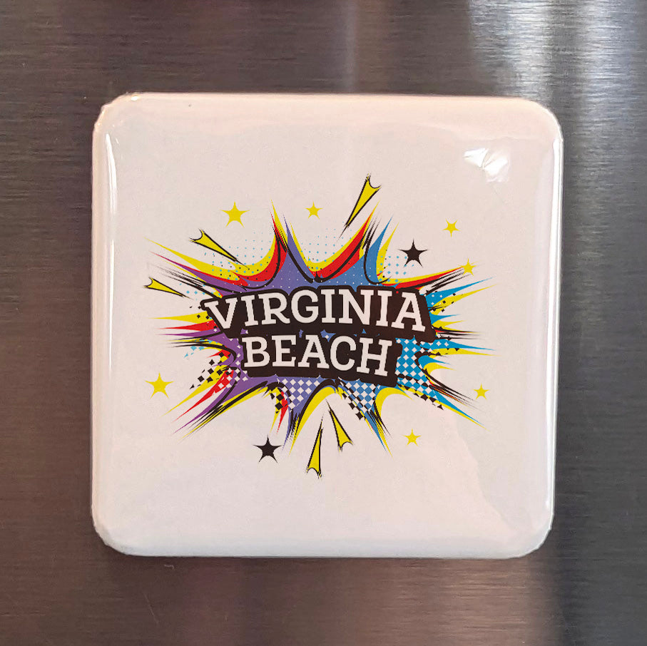 Virginia Beach Virginia Magnet | Oceanfront City | 2×2 | Made in Canada - PhiloPerse