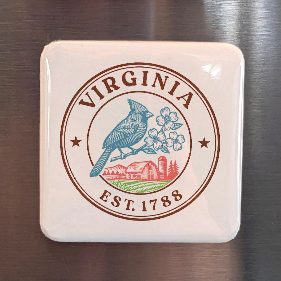 Virginia Magnet | The Old Dominion | 2×2 | Made in Canada - PhiloPerse