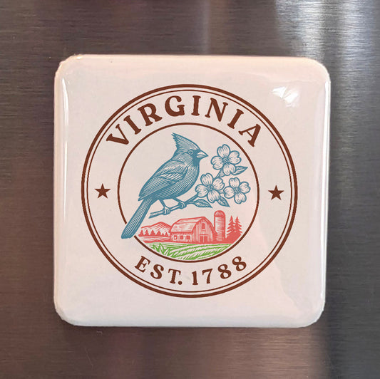 Virginia Magnet | The Old Dominion | 2×2 | Made in Canada - PhiloPerse