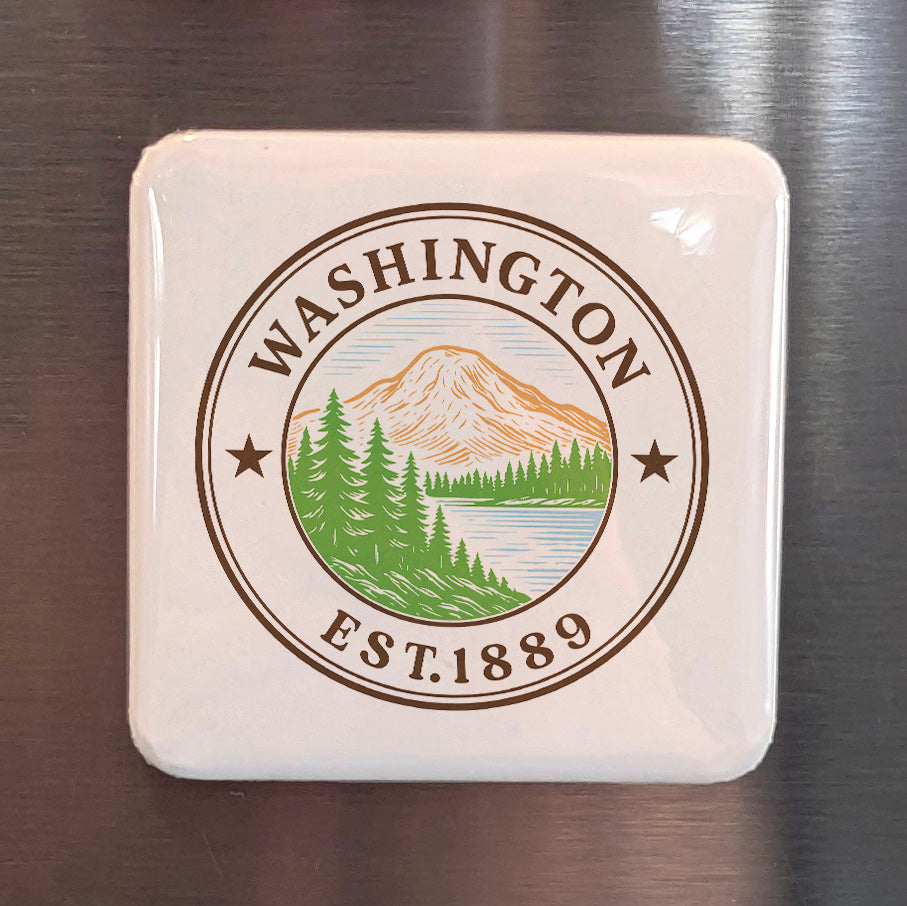Washington Magnet | The Evergreen State | 2×2 | Made in Canada - PhiloPerse