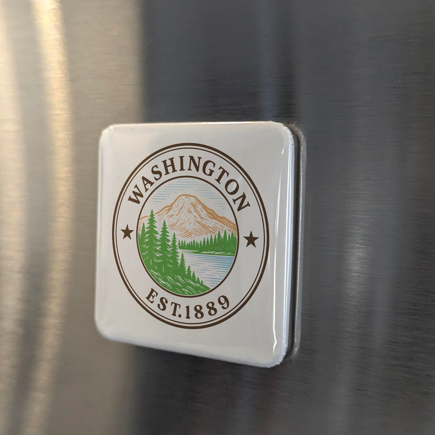 Washington Magnet | The Evergreen State | 2×2 | Made in Canada - PhiloPerse