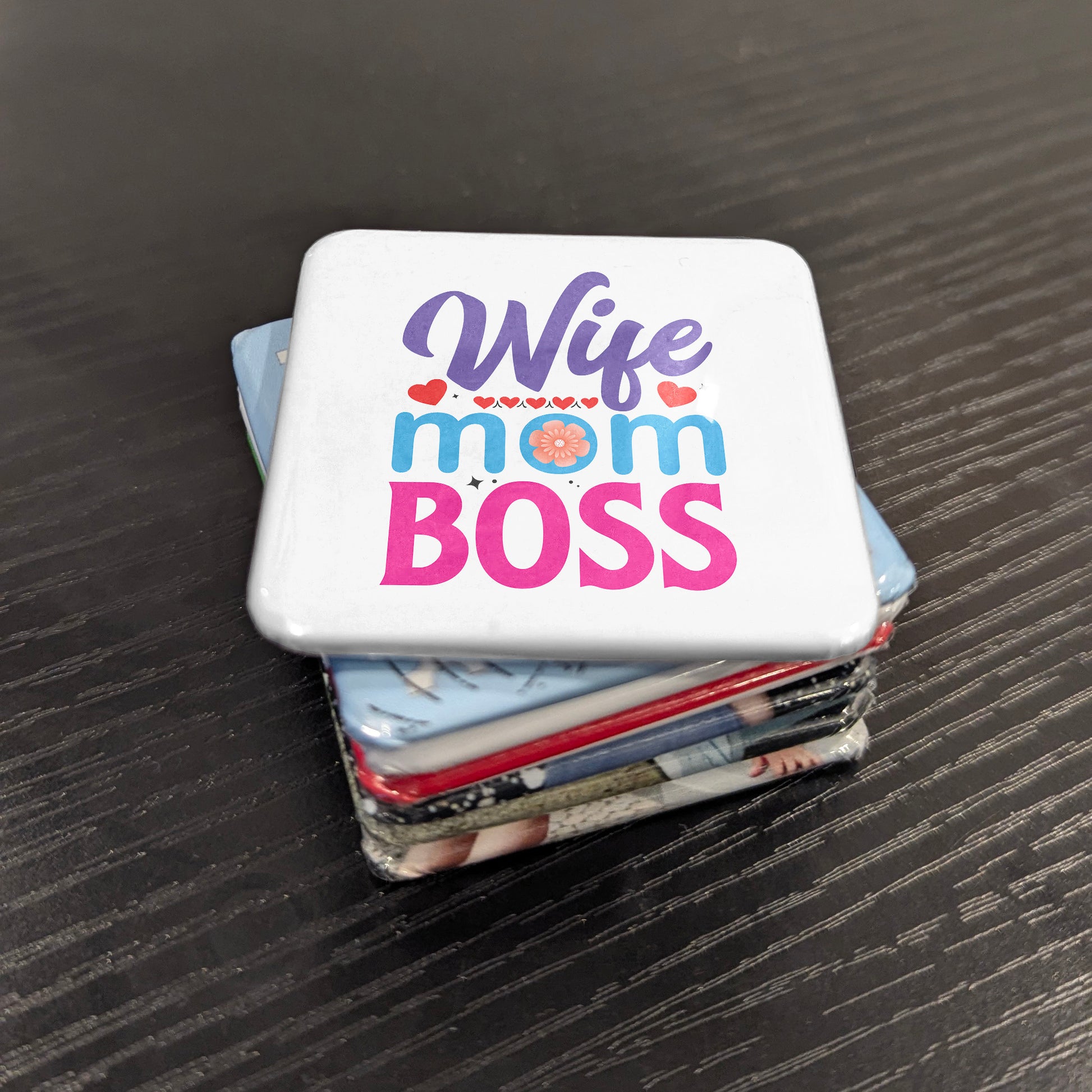 Wife Mom Boss Magnet | 2x2 | Made in Canada - PhiloPerse