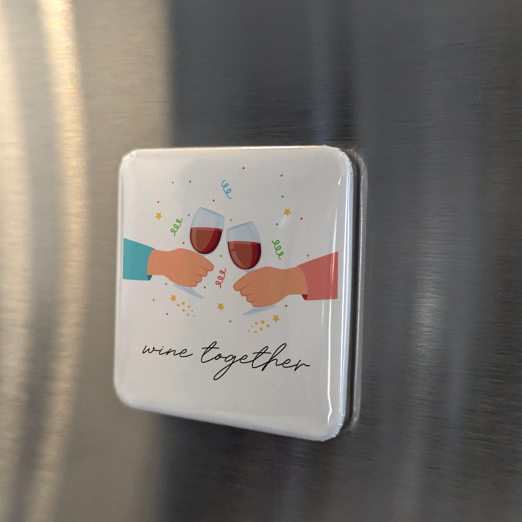 Wine Together Fridge Magnet - PhiloPerse