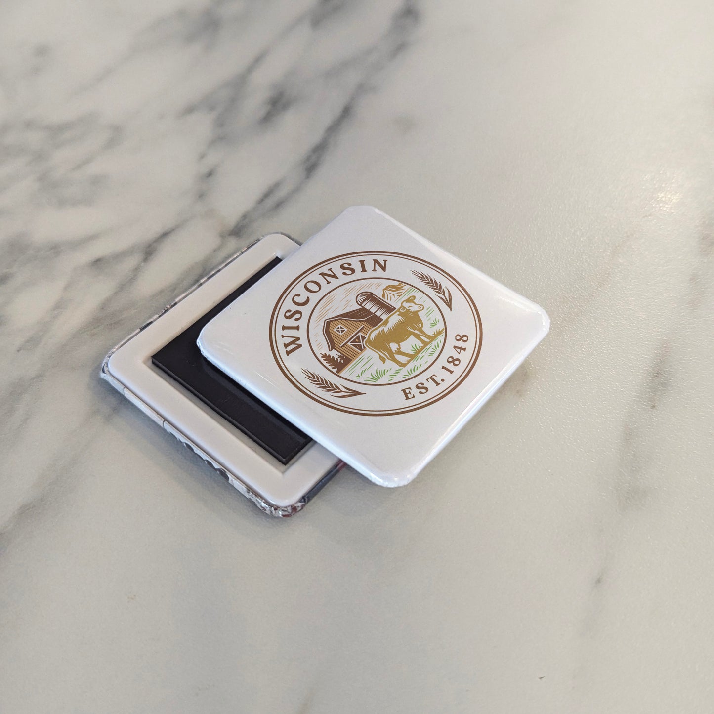 Wisconsin Magnet | The Badger State | 2×2 | Made in Canada - PhiloPerse