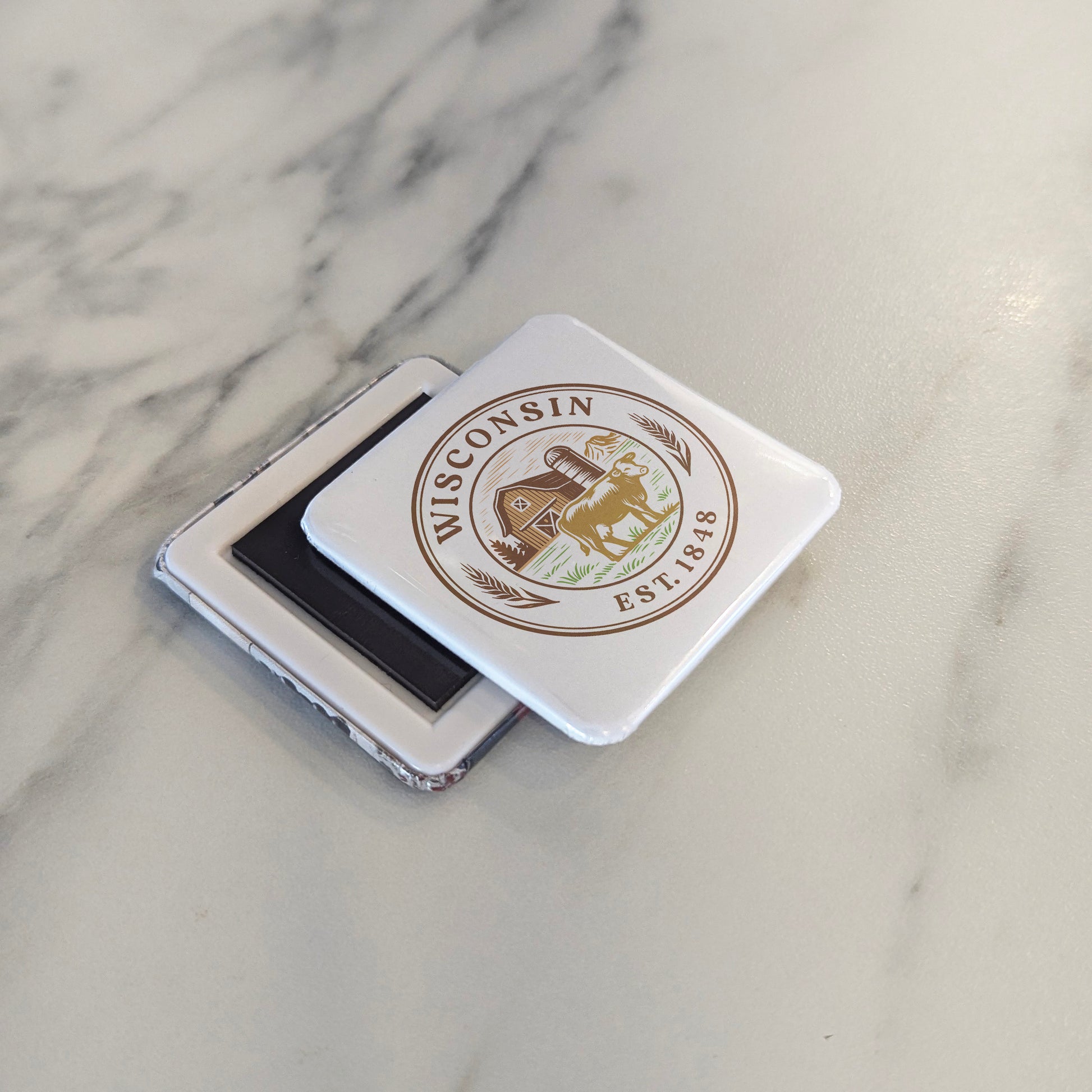 Wisconsin Magnet | The Badger State | 2×2 | Made in Canada - PhiloPerse