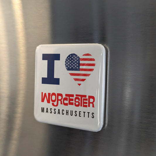 Worcester Massachusetts Magnet | Heart of the Commonwealth | 2×2 | Made in Canada - PhiloPerse