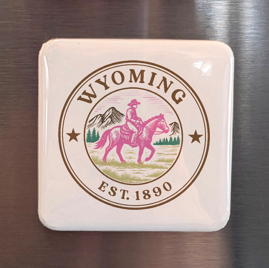 Wyoming Magnet | The Equality State | 2×2 | Made in Canada - PhiloPerse