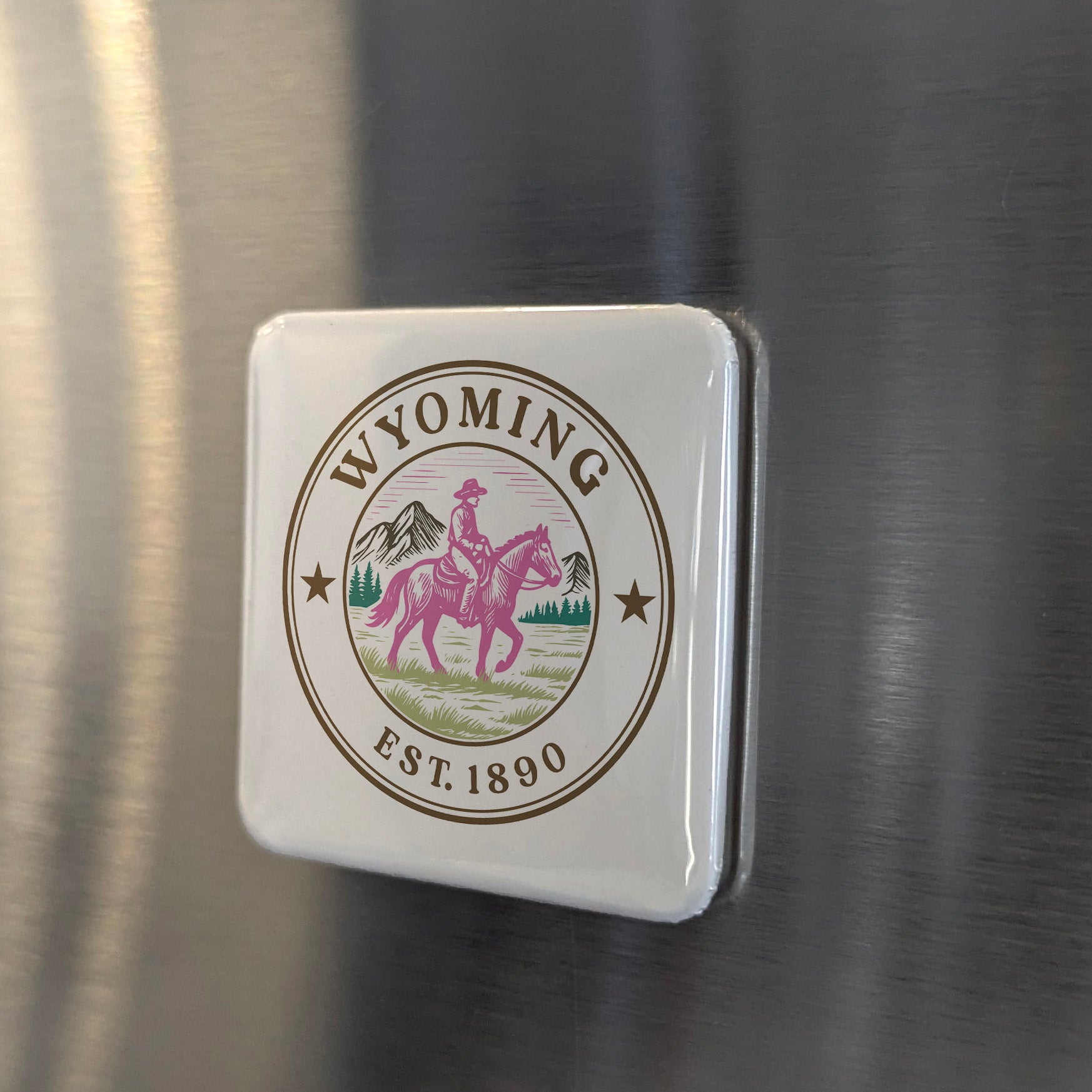 Wyoming Magnet | The Equality State | 2×2 | Made in Canada - PhiloPerse
