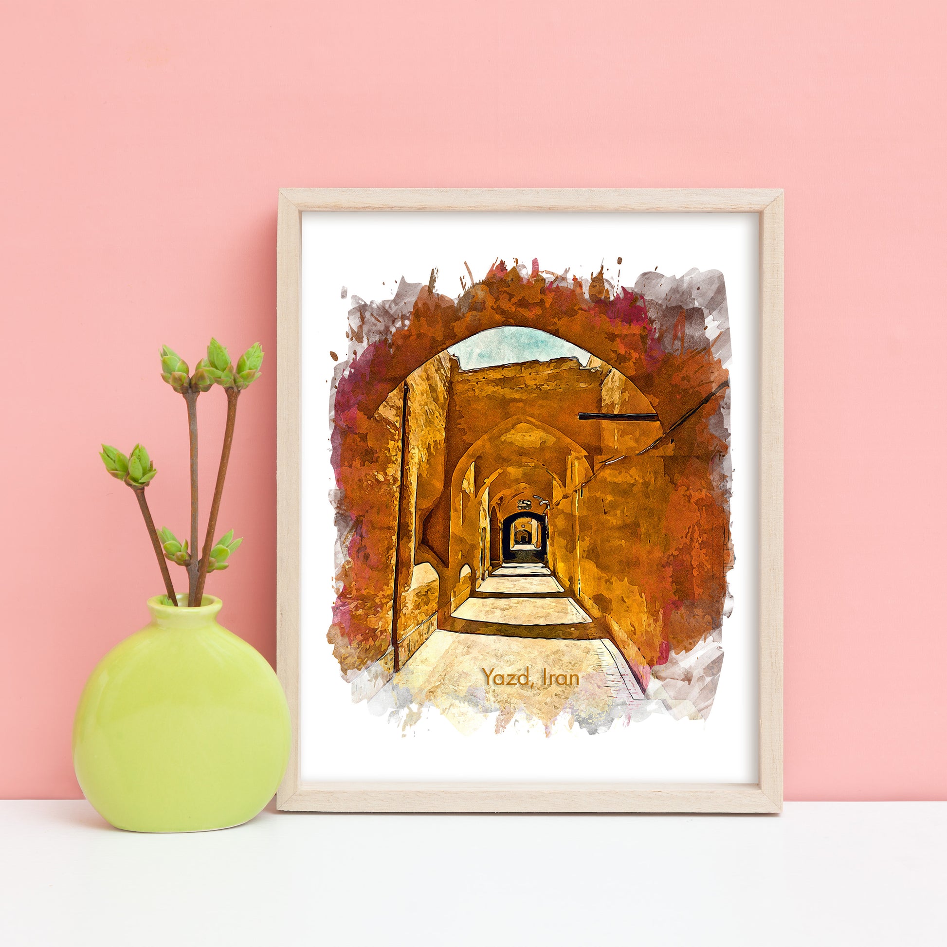 Yazd Old City Walkway, Iran, Art Print | 8×10 | Made in Canada - PhiloPerse